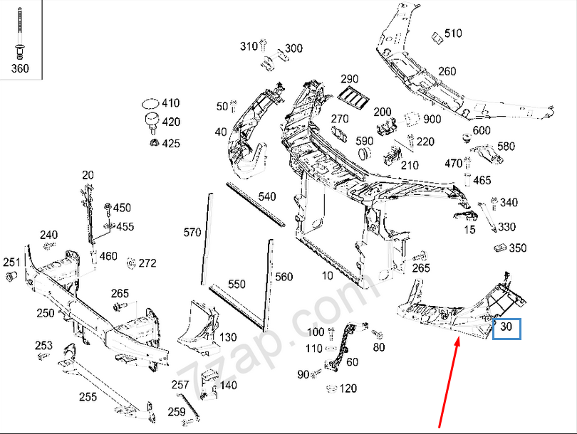 NEW MERCEDES-BENZ M-CLASS W166 LEFT HEADLIGHT BRACKET A2926200100 2015 ORIGINAL