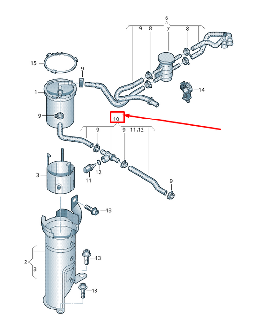 new audi a1 mk1 high pressure fuel pump pipe 6r0130307c original