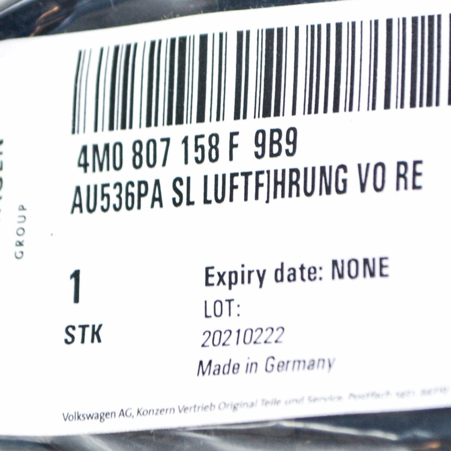 NEW AUDI SQ7 4M FRONT BUMPER RIGHT AIR DUCT GRILLE 4M0807158F9B9 ORIGINAL