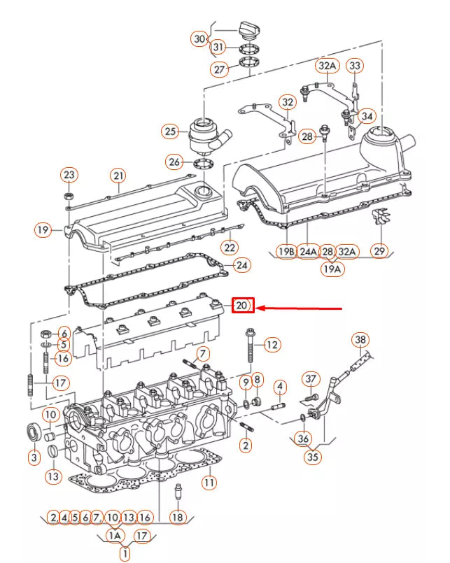 NEW VOLKSWAGEN BEETLE 9C CAMSHAFT OIL DEFLECTOR 06A103544 ORIGINAL