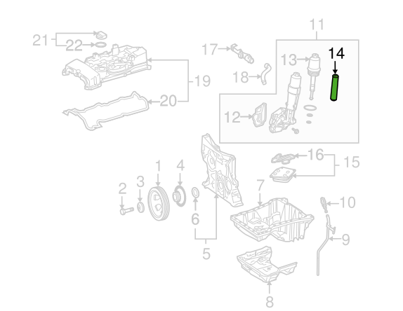 NEW MERCEDES-BENZ CLK C209 OIL FILTER A2711800109 ORIGINAL