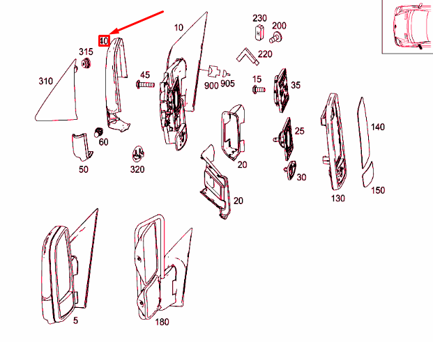 NEW MERCEDES-BENZ SPRINTER 906 FRONT LEFT DOOR MIRROR SHELL A0018110022 ORIGINAL