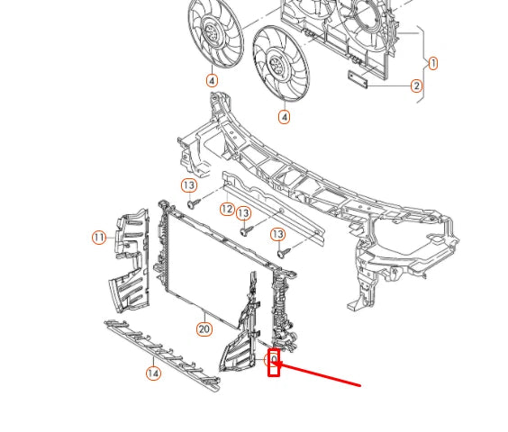 NEW AUDI A6 C7 RADIATOR LEFT AIR GUIDE 4G0121283BJ
