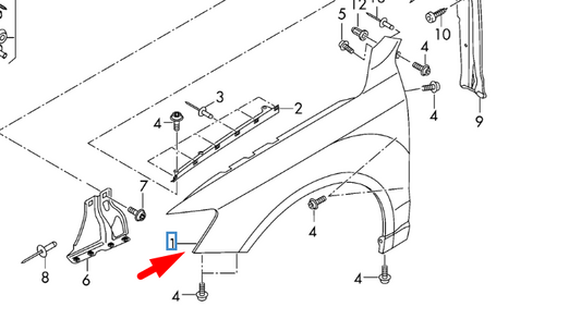 new audi q3 8u front right fender wing 8u0821106 original