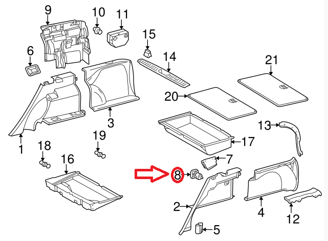 NEW MERCEDES-BENZ C-CLASS W202 12 VOLT POWER OUTLET A2108200951 ORIGINAL
