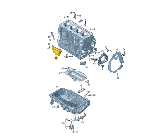 NEW AUDI A1 SPORTBACK GB OIL SEPARATOR 04E103464BH ORIGINAL