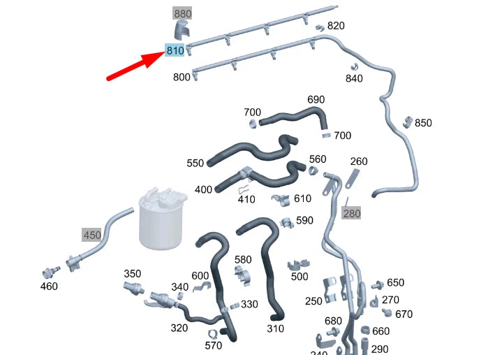 NEW MERCEDES-BENZ A W176 FUEL LEAK OIL LINE A6510702432 ORIGINAL