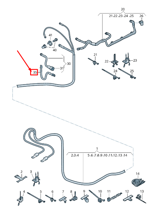 NEW AUDI Q8 4MN VOLTAGE CONVERTER EARTH LINE 4M6971534E ORIGINAL