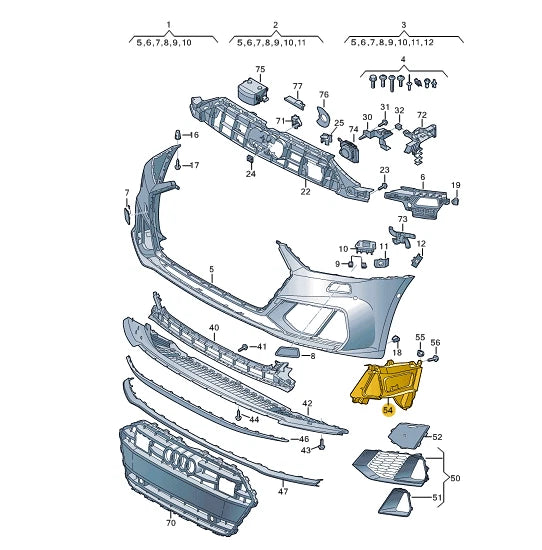NEW AUDI A7 SPORTBACK 4K8 FRONT RIGHT AIR GUIDE PART 4K8121764D 2019 ORIGINAL