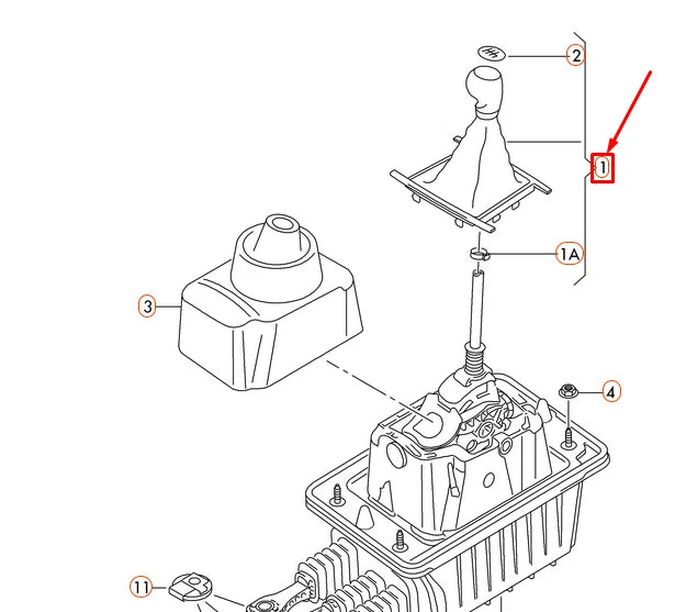 NEW VOLKSWAGEN AMAROK GEAR SHIFT KNOB WITH BOOT 2H0711113NDMQ