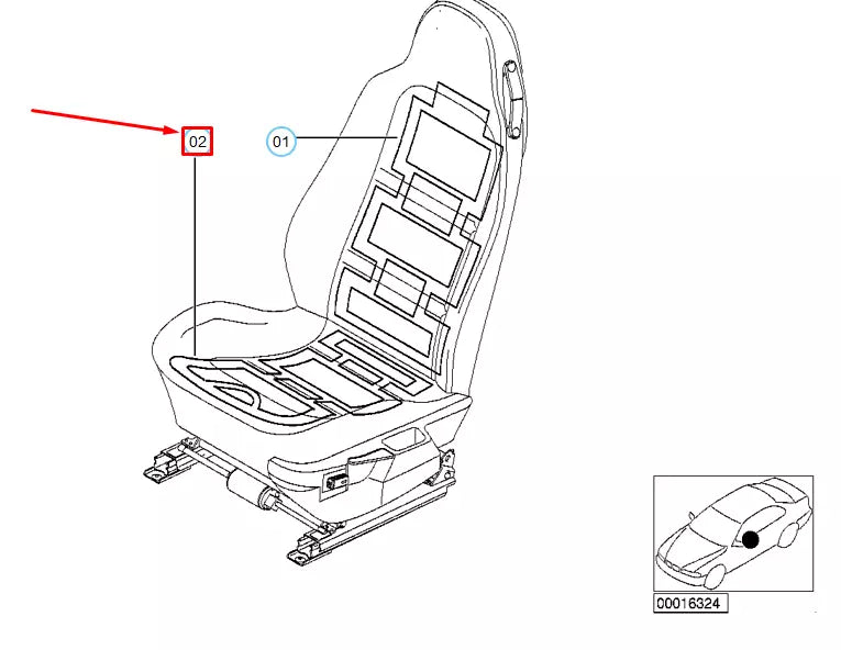 NEW BMW Z3 E36 SEAT HEATING ELEMENT 52108413883 8413883 ORIGINAL