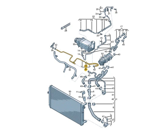NEW AUDI A1 SPORTBACK GB COOLANT PIPE HOSE 05E121064 ORIGINAL