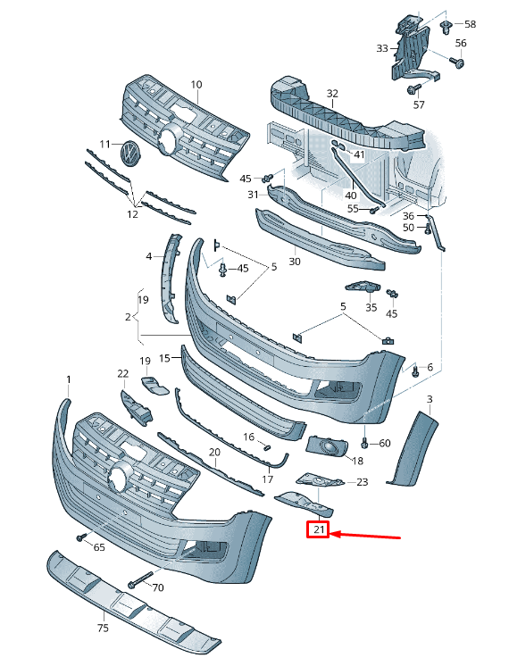 NEW VW AMAROK 2H FRONT LEFT SPOILER 2H6805903B9B9 2H6805903B 9B9 ORIGINAL
