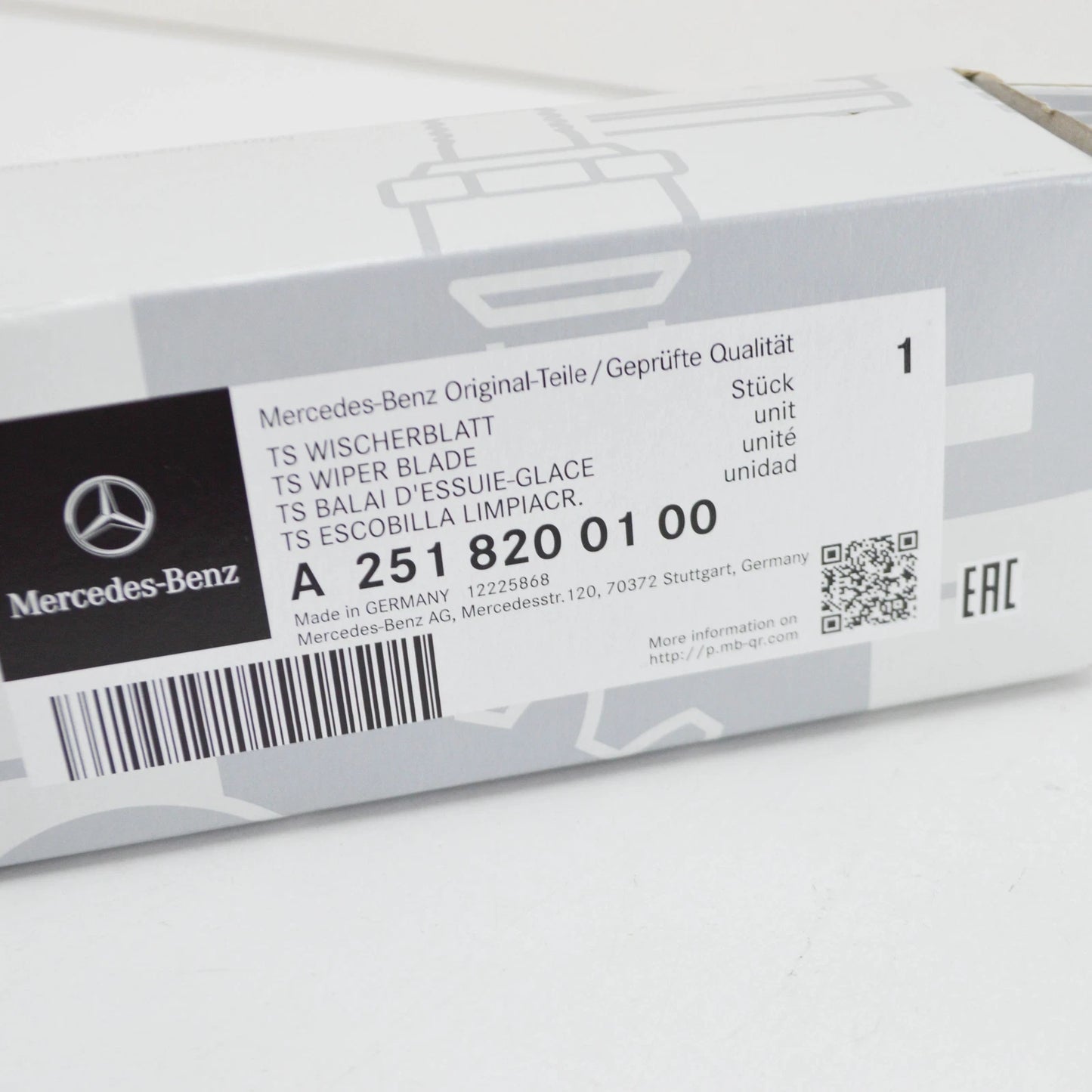 NEW MERCEDES-BENZ ML W164 WINDSHIELD WIPER BLADE LHD A2518200100 ORIGINAL