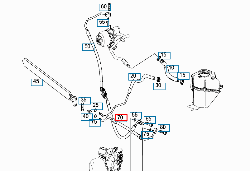 NEW MERCEDES-BENZ S W222 OIL LOW PRESSURE HOSE A2223201953 ORIGINAL