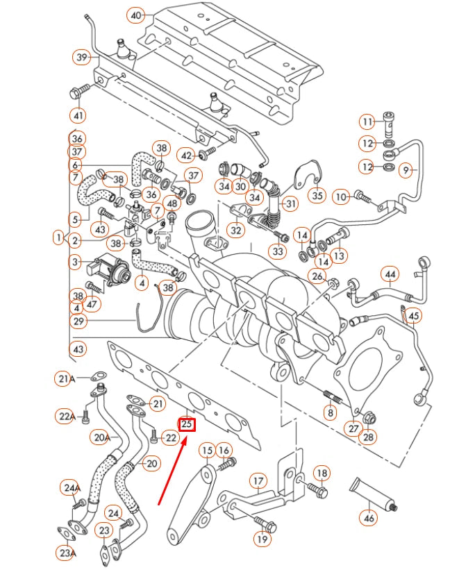 NEW AUDI A1 8X EXHAUST MANIFOLD GASKET 06F253039F ORIGINAL