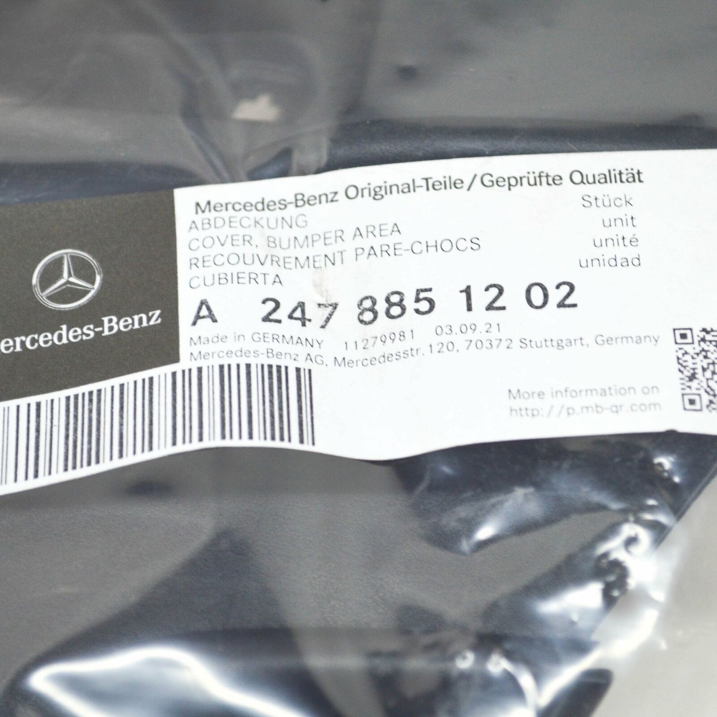 NEW MB B SPORTS TOURER W247 FRONT BUMPER RIGHT BOTTOM COVER A2478851202 ORIGINAL