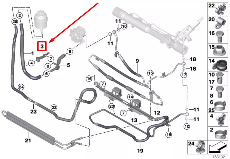 NEW BMW 3 E93 SUSPENSION LUBRICATION SYSTEM HOLDER 32412283786 2283786 ORIGINAL