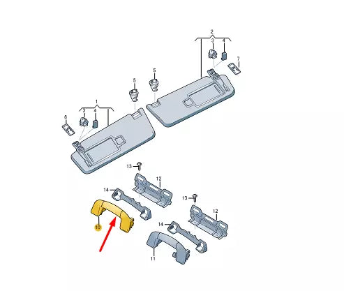 NEW VOLKSWAGEN TOURAN 5T FRONT ROOF GRAB HANDLE 5G9857607C82V ORIGINAL