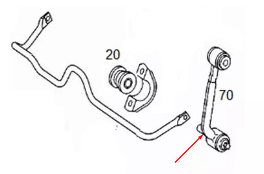 NEW MB C-CLASS W203 REAR SWAY BAR STABILIZER RIGHT TIE ROD A2033200889