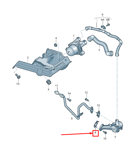 new vw golf vi 5k mk6 air injection pump check valve gasket 07k131120d original