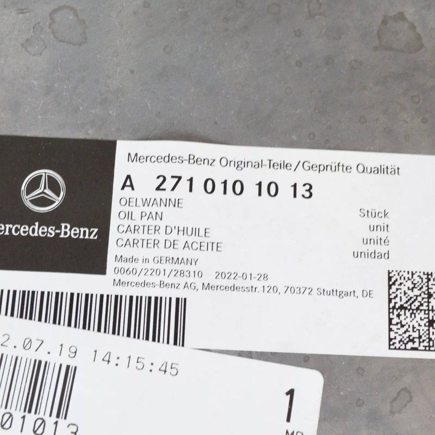 NEW MERCEDES-BENZ C W204 CRANKCASE OIL PAN A2710101013