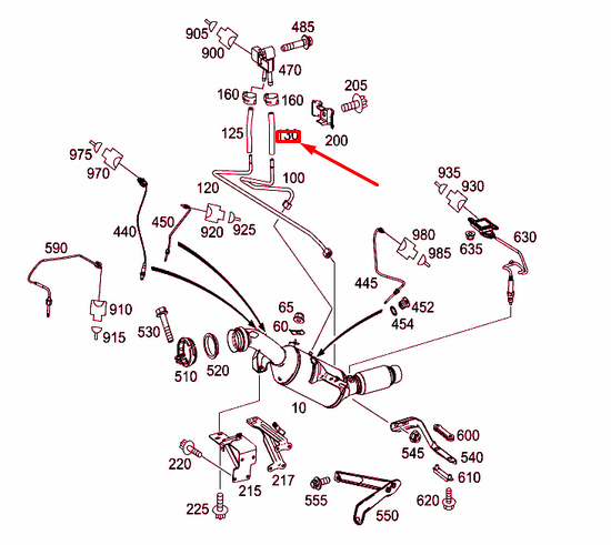 NEW MERCEDES-BENZ SPRINTER 906 EXHAUST GAS HOSE A9069972252 ORIGINAL