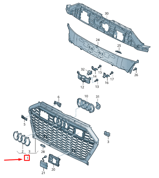 new audi a7 sportback 4k radiator grille 4k8853651f t94 4k8853651ft94 original