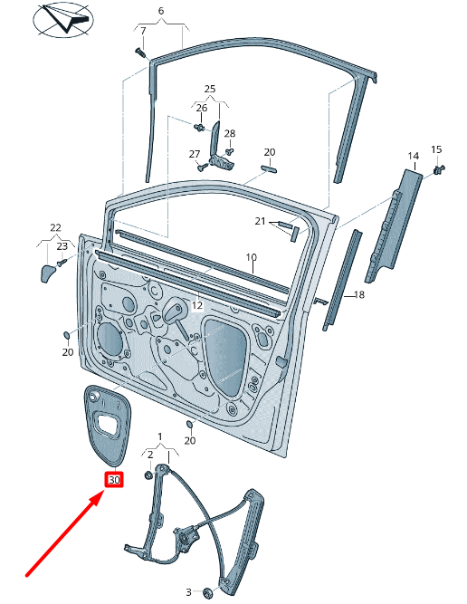 new volkswagen golf 5g mk7 front left inner door panel 5g4837915g original
