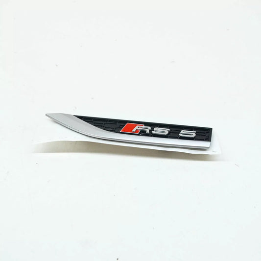 NEW AUDI RS5 8W6 FRONT LEFT FENDER WING EMBLEM BADGE 8W6853601DPUZ ORIGINAL