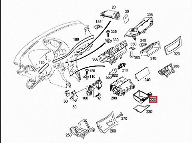 NEW MB E W211 CENTER CONSOLE INSERT ASHTRAY A2118100428 ORIGINAL