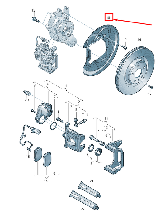 new audi a4 b9 rear left brake disc splash shield 8w0615611e original