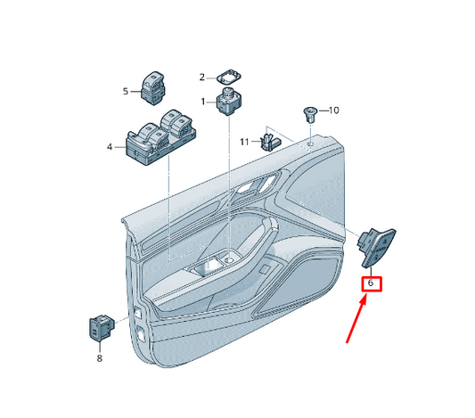 new audi a3 cabrio 8v left door central locking switch lhd 8v7962107 original
