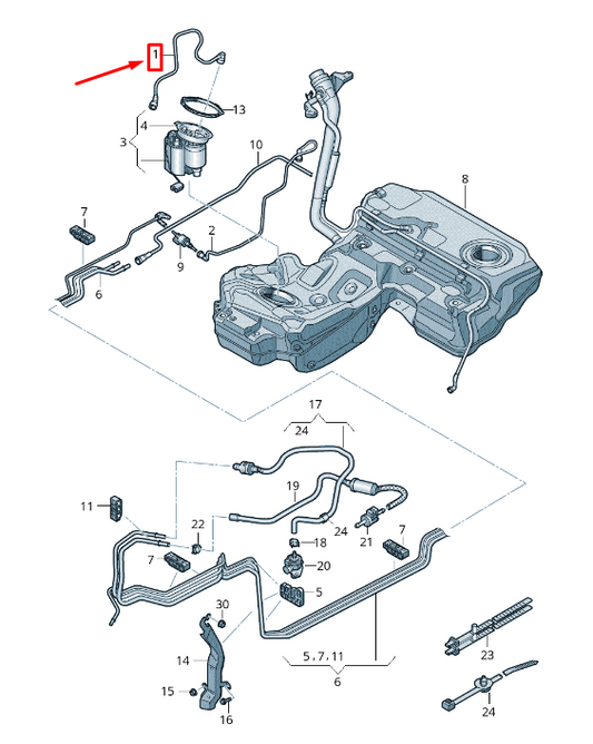 new audi a6 avant c7 fuel feed line 4g0201220a original