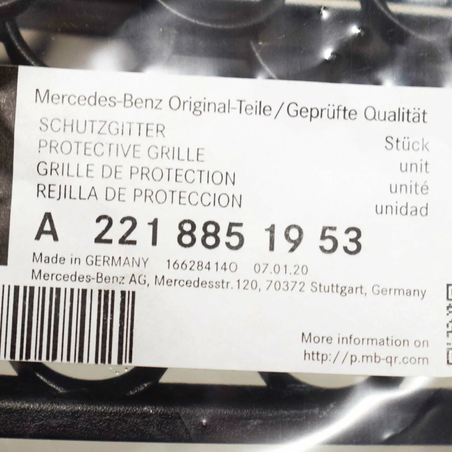 NEW MERCEDES-BENZ S W221 FRONT BUMPER LEFT GRILLE A2218851953 ORIGINAL