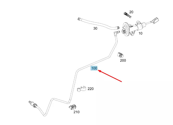 NEW MERCEDES-BENZ SPRINTER W907 CLUTCH LINE LHD A9072901100 ORIGINAL