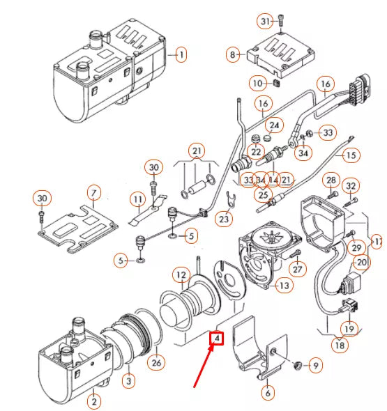 NEW VW SHARAN 7M COOLANT CIRCUIT AUXILIARY HEATER GASKET SET 7D0898003 ORIGINAL
