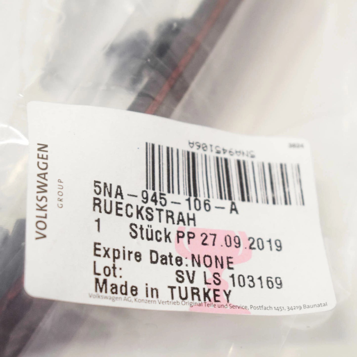 NEW VOLKSWAGEN TIGUAN 5N MK2 REAR BUMPER RIGHT SIDE REFLECTOR 5NA945106A