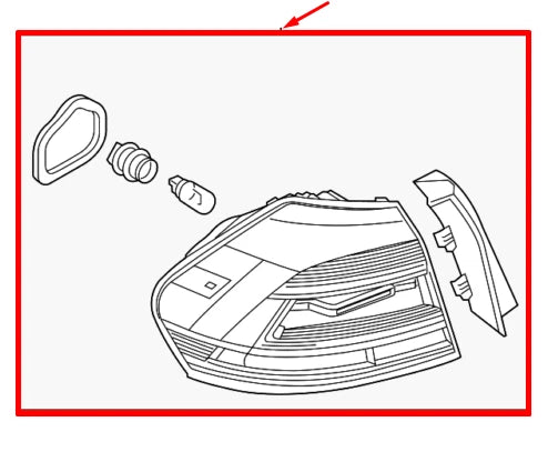 NEW VOLKSWAGEN PASSAT B8 LED USA OUTER TAIL LIGHT - LEFT 561945207C ORIGINAL