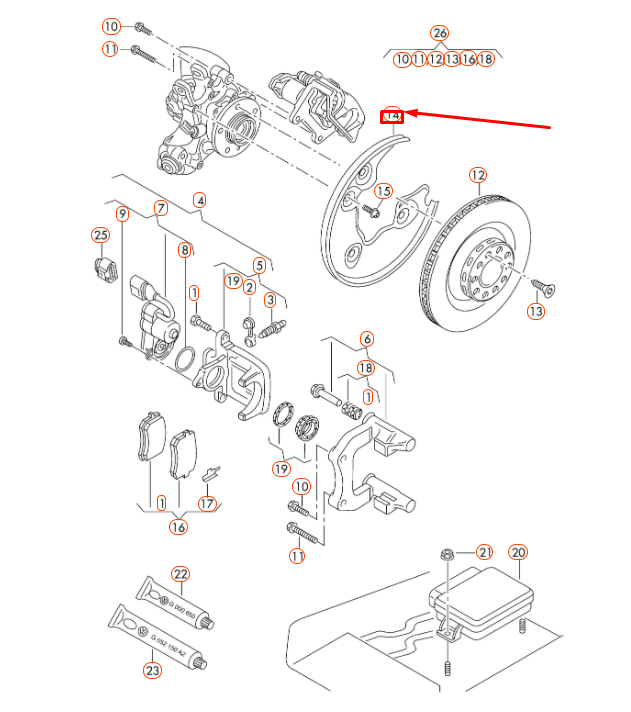 NEW AUDI A4 B8 REAR LEFT BRAKE DISC COVER PLATE 8K0615611A ORIGINAL