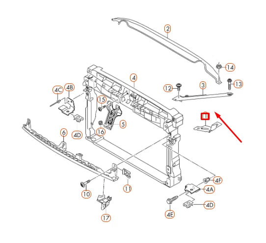 NEW VOLKSWAGEN GOLF MK7 FRONT RIGHT HEADLIGHT BRACKET 5G0804594 ORIGINAL