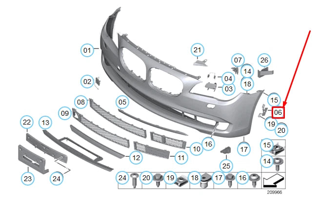 NEW BMW 7 F01 FRONT BUMPER RIGHT SIDE CAMERA BRACKET 51117203826 ORIGINAL