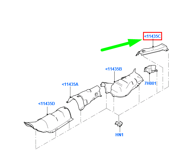 new ford focus mk2 rear exhaust system heat shield 1332464 original