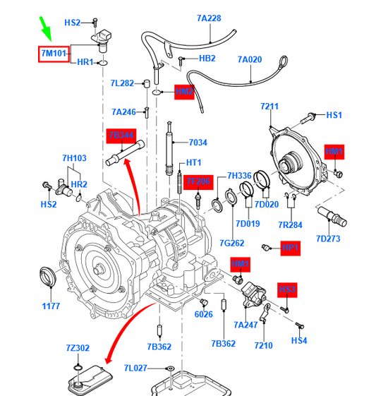 new ford focus mk2 gearbox speed sensor 4900624 8s4p-7m101-aa original