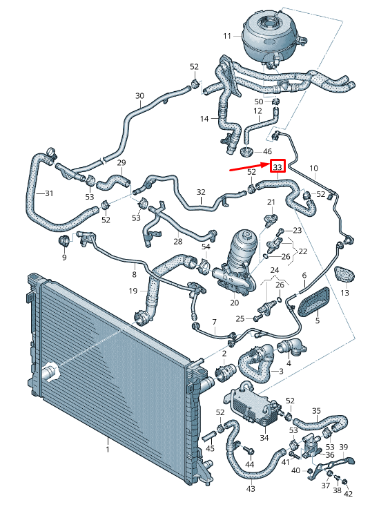 NEW AUDI A6 4A C8 ENGINE COOLANT HOSE 4K0121449S ORIGINAL
