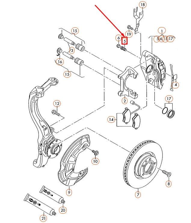 NEW AUDI A4 8E B6 FRONT BLEEDER SCREW 4F0615273 ORIGINAL