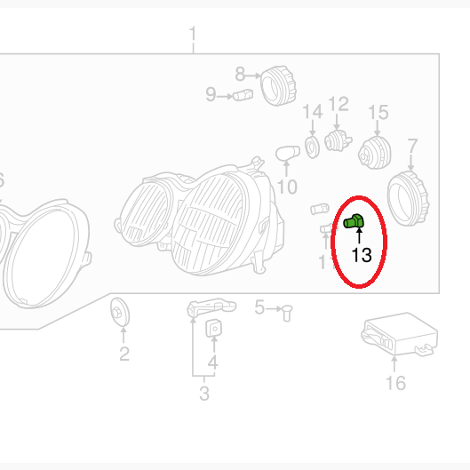 NEW MERCEDES-BENZ CLK C208 HEADLIGHT HEADLAMP SOCKET A2108260582 ORIGINAL