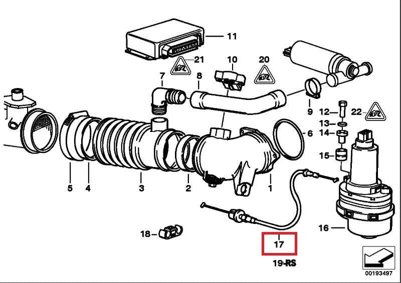 NEW BMW 7 E38 3.0I 160KW ACCELERATOR CABLE 35411162647 ORIGINAL