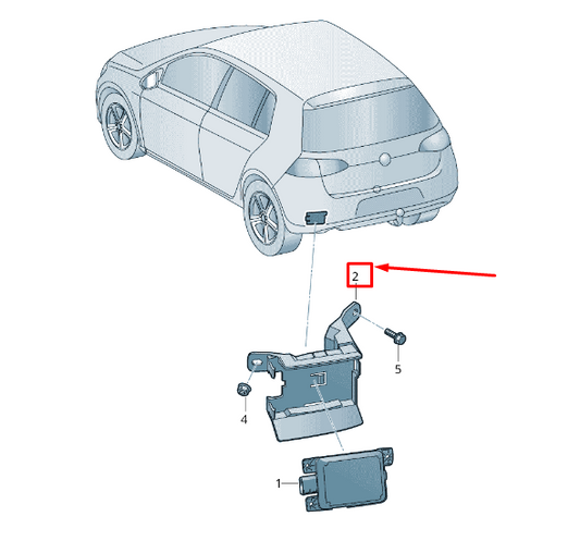 new skoda karoq nu left blind spot control unit bracket 57a907455 original