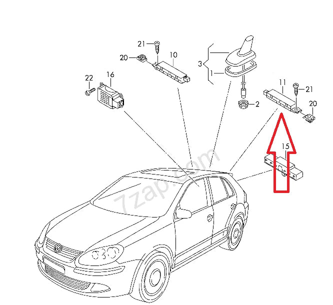 NEW VW GOLF MK6 BOOTLID ANTENNA AMPLIFIER 5K0035552H